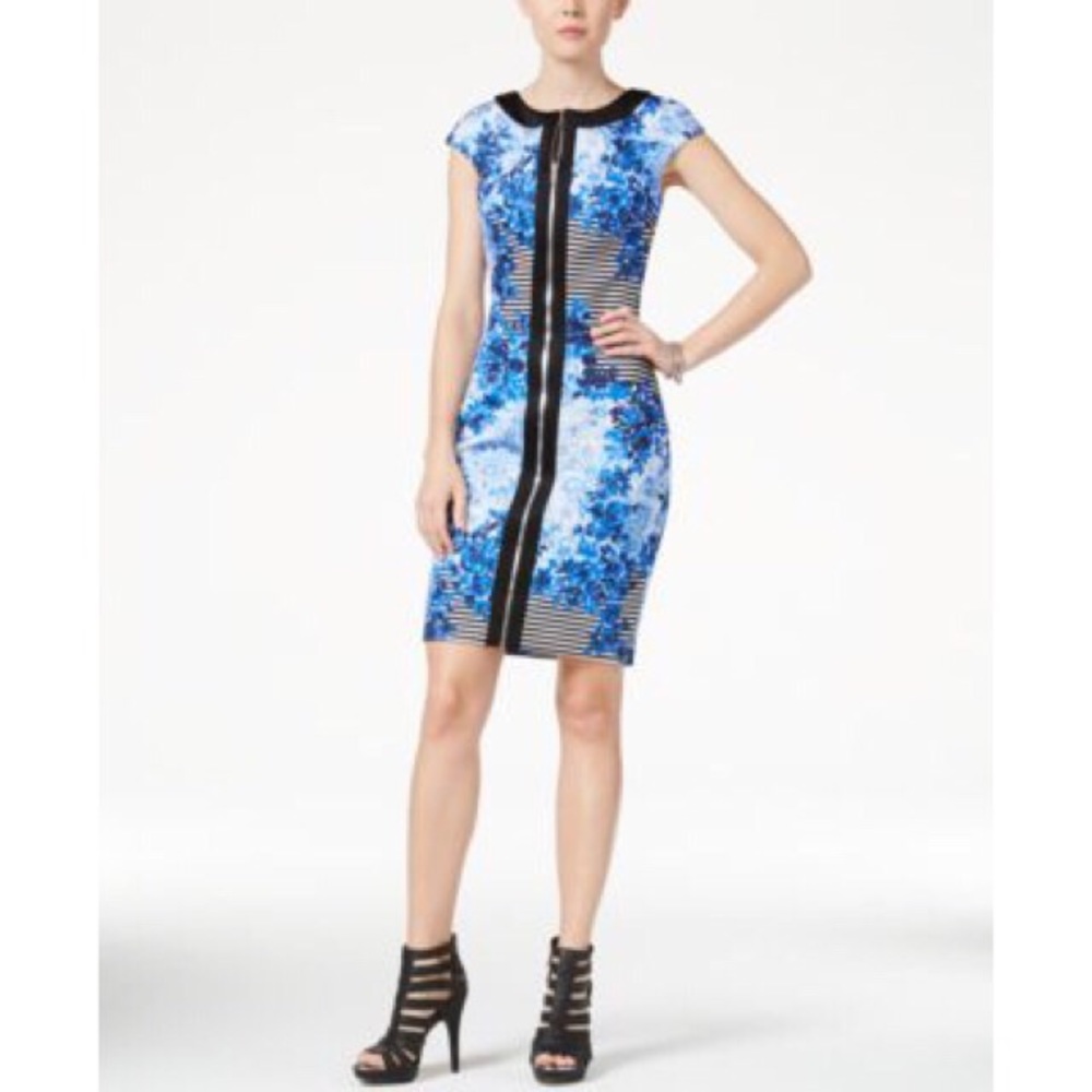 Cap Sleeve zip up dress
